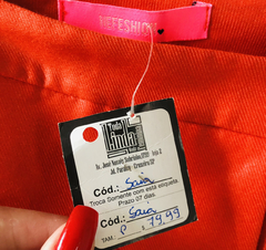 Imagem do Saia Recortes Laranja Nefashion P Nova