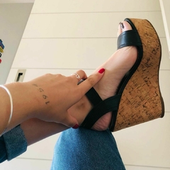 Sandália Feminina Anabela Preta Pixolé 36