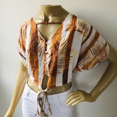 Blusa Cropped Amarração M Nova na internet