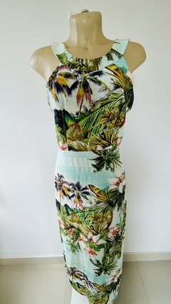 Vestido Longo Estampado G Maria de Chita - Brechó Bete Balanço
