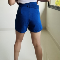 Shorts Alfaiataria Azul Novo P - Brechó Bete Balanço