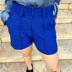 Shorts Alfaiataria Azul Novo P - comprar online