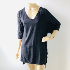 Vestido Franjas Preto em Suede Youcom Novo P - comprar online