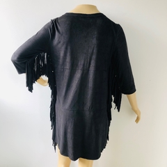Imagem do Vestido Franjas Preto em Suede Youcom Novo P