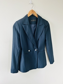 Blazer Alongado Azul Marinho Alfaiataria Ak Brand Riachuelo P - comprar online