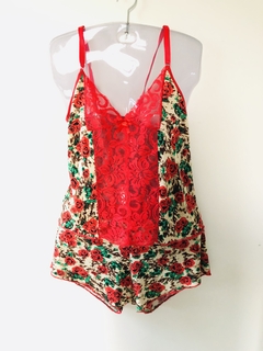 Pijama Feminino Baby Doll Short Doll Liganete Estampada M - Brechó Bete Balanço