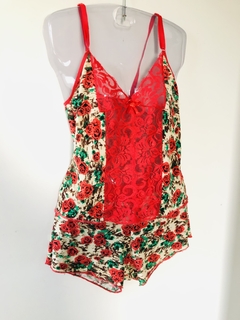 Pijama Feminino Baby Doll Short Doll Liganete Estampada M na internet