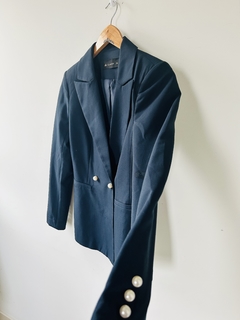 Blazer Alongado Azul Marinho Alfaiataria Ak Brand Riachuelo P na internet