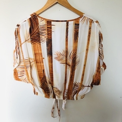 Blusa Cropped Amarração M Nova na internet