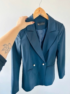 Imagem do Blazer Alongado Azul Marinho Alfaiataria Ak Brand Riachuelo P