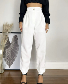 Calça Social Cintura Alta Off White M na internet
