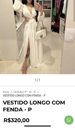 Vestido Longo Branco Festa Reveillon P