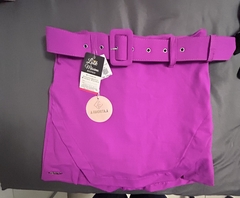 Saia Shorts Suplex com Cinto de Fivela Quadrado Nova M - Brechó Bete Balanço