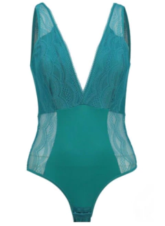 Body em Renda Verde Esmeralda Novo M - comprar online