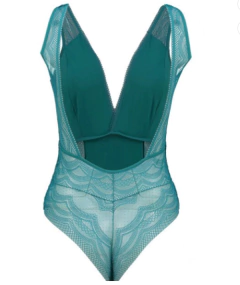 Body em Renda Verde Esmeralda Novo M na internet