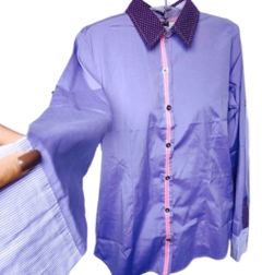 Camisa Social Manga Longa Lilás Osse Collection P Nova