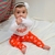 CONJUNTO DE BEBÊ COM BODY MANGA LONGA CALÇA SARUEL LARANJA BLESSED na internet