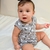 Imagem do BODY BEBÊ REGATA CINZA COM ESTAMPA DE INSETOS
