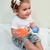 CONJUNTO DE BEBÊ BODY MANGA CURTA + SHORTS SARUEL COM ESTAMPA RAPOSA