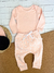CONJUNTO DE BEBÊ COM BODY MANGA LONGA + CALÇA SARUEL ESTAMPA BE KIND ROSA CLARO - comprar online