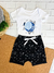 CONJUNTO DE BEBÊ BODY MANGA CURTA PLANETAS + SHORTS UNIVERSO