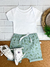 CONJUNTO DE BEBÊ COM BODY MANGA CURTA + SHORTS SARUEL ESTAMPA NATUREZA AZUL CHÁ - comprar online