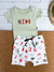 CONJUNTO DE BEBÊ COM BODY MANGA CURTA + SHORTS SARUEL ESTAMPA LETRINHAS - comprar online