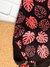 BODY REGATA PRETO - ESTAMPA FOLHAS VERMELHAS - Nido Mini | Moda Bebê