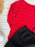 CONJUNTO BODY MANGA LONGA MELANCIA SEMENTES + CALÇA SARUEL PRETA na internet