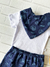 CONJUNTO DE BEBÊ BODY MANGA CURTA CONCHAS AZUL MARINHO + BABADOR na internet