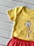 CONJUNTO DE BEBÊ BODY MANGA CURTA ÁGUA VIVA AMARELO E SALMÃO - comprar online