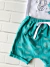 CONJUNTO DE BEBÊ BODY MANGA CURTA CAVALO MARINHO VERDE ÁGUA - Nido Mini | Moda Bebê
