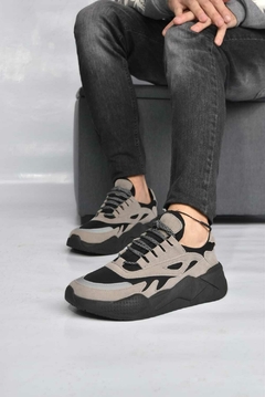 Luxor Negro gamuza gris claro base negra