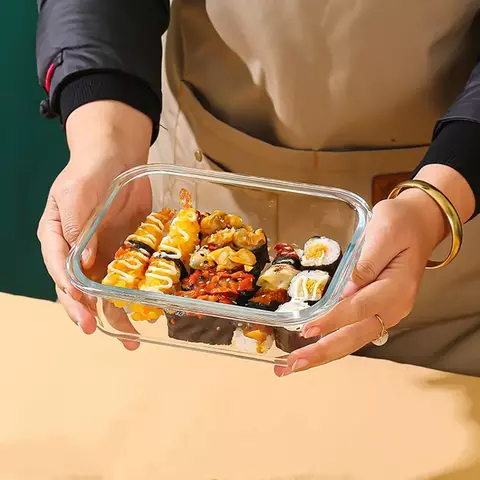 Taper de vidrio rectangular con tapa - comprar online