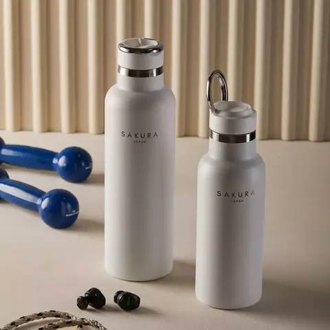 Botella termica sakura blanca - comprar online