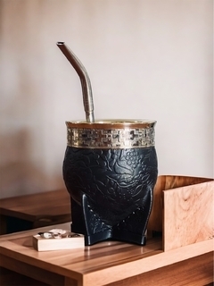 Mate imperial cuero labrado