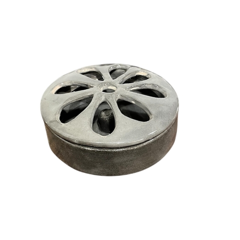 Portaespiral de cerámica – Gris topo hecho a mano - comprar online