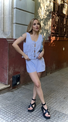 Musculosa poplin tiras en internet