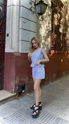 Musculosa poplin tiras en internet