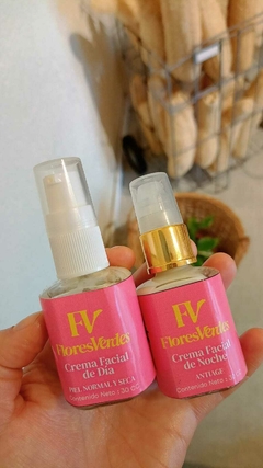 CREMA FACIAL DE NOCHE-ANTIAGE "FLORES VERDES"