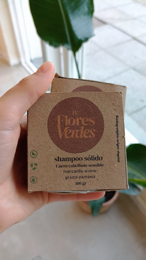 SHAMPOO SOLIDO CUERO CABELLUDO SENSIBLE "FLORES VERDES"