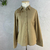 CAMISA LINHO CAKI BORDADO