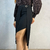 SAIA PRETA MIDI RECORTE - comprar online