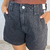 SHORT PRETO BRILHO ETQ - Compritchas Brechó