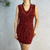 VESTIDO BORDÔ TRICOT PEROLA