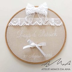 Porta Alianças Bastidor com Renda - comprar online