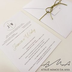 Convite Jessica & Wesley - Mínimo 50 und