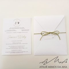 Convite Jessica & Wesley - Mínimo 50 und - comprar online