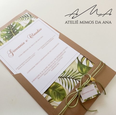 Convite Giovania & Claudio - Mínimo 50 und