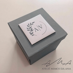 Caixa Explosão 15x15x15 Cinza Milano - Ateliê Mimos da Ana